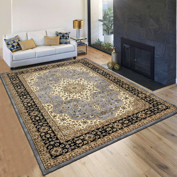 ClassicLiving Houstonia Grey/Brown/Black Area Rug Wayfair.co.uk
